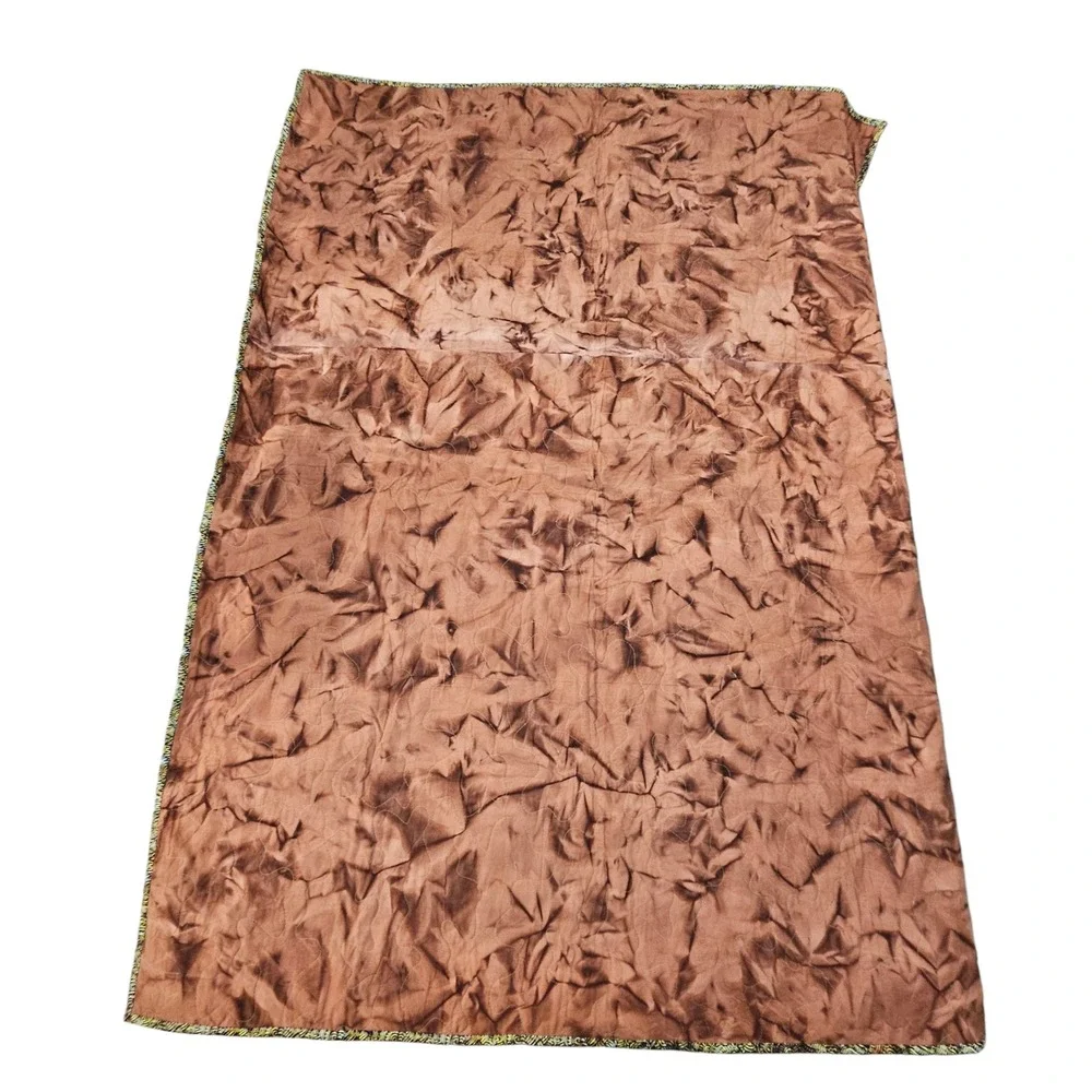 Handmade Log Cabin Quilt Blanket Rustic Farmhouse Brown Throw‎ Grandma Cottage